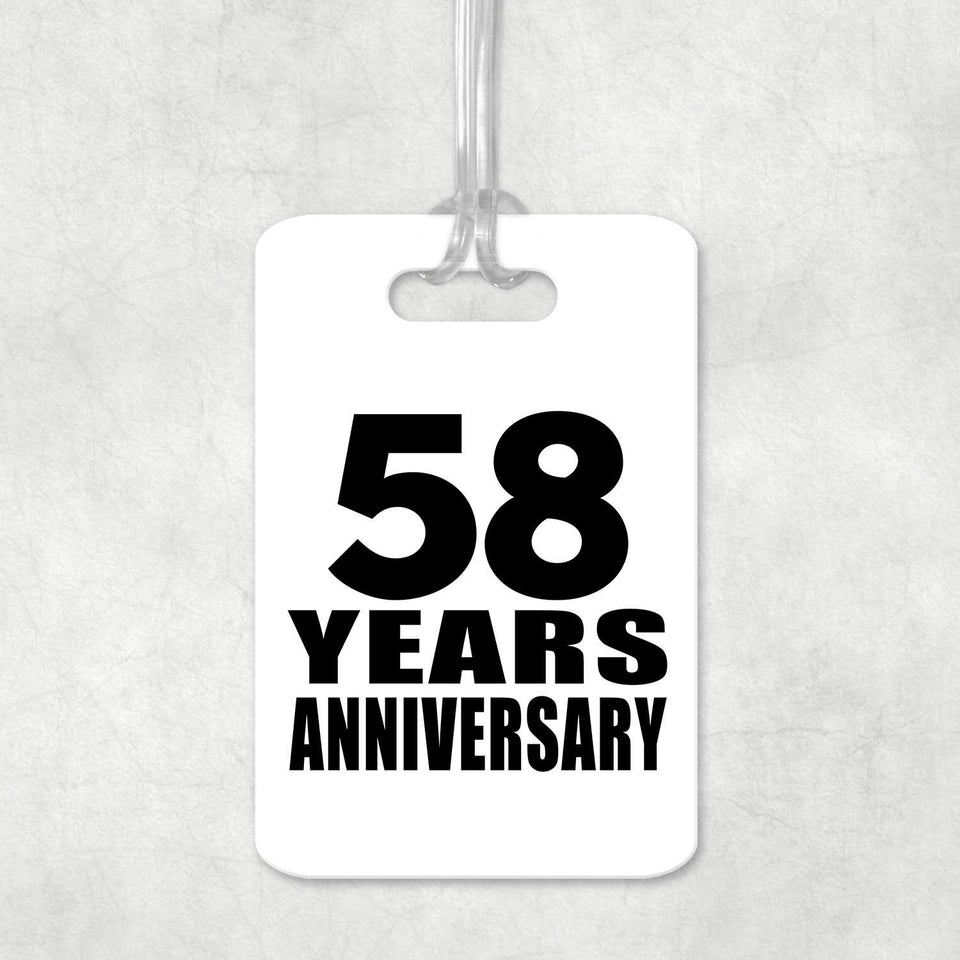 58th Anniversary 58 Years Anniversary - Luggage Bag Tag