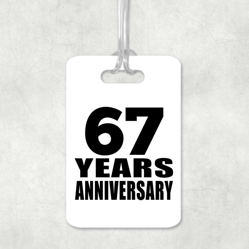 67th Anniversary 67 Years Anniversary - Luggage Bag Tag