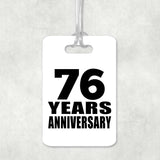 76th Anniversary 76 Years Anniversary - Luggage Bag Tag
