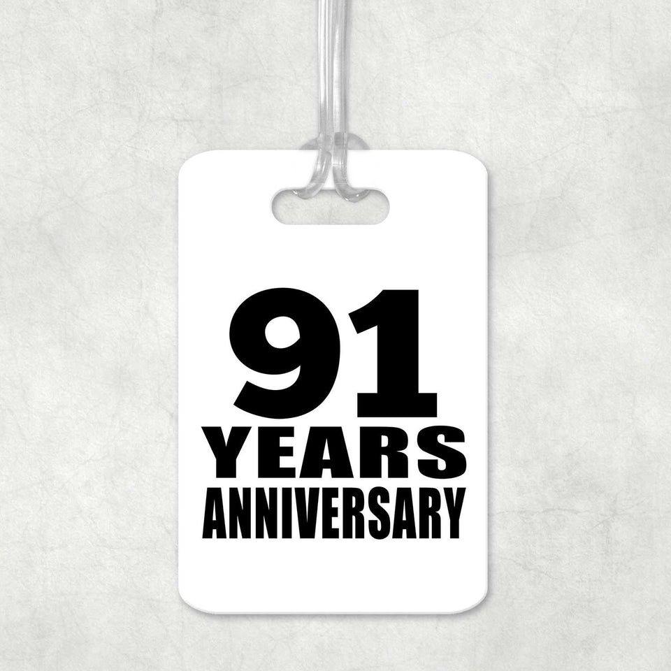 91st Anniversary 91 Years Anniversary - Luggage Bag Tag
