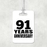 91st Anniversary 91 Years Anniversary - Luggage Bag Tag