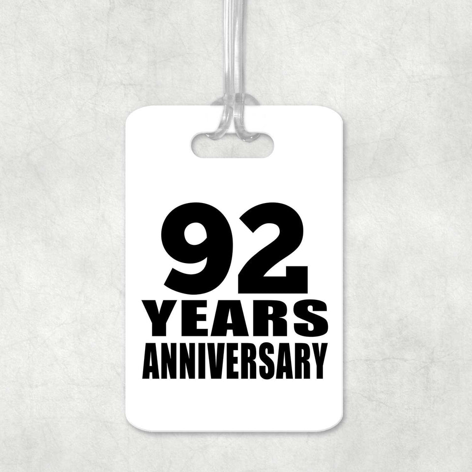 92nd Anniversary 92 Years Anniversary - Luggage Bag Tag
