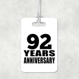 92nd Anniversary 92 Years Anniversary - Luggage Bag Tag