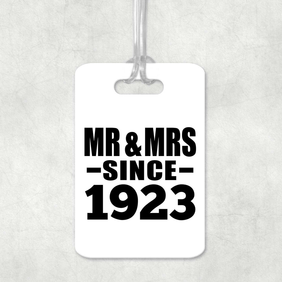 101st Anniversary Mr & Mrs Since 1923 - Luggage Bag Tag