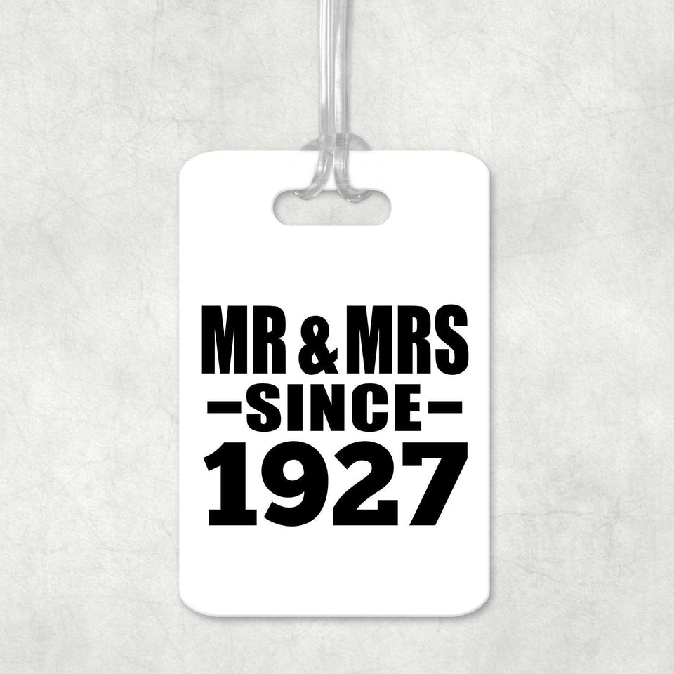 97th Anniversary Mr & Mrs Since 1927 - Luggage Bag Tag