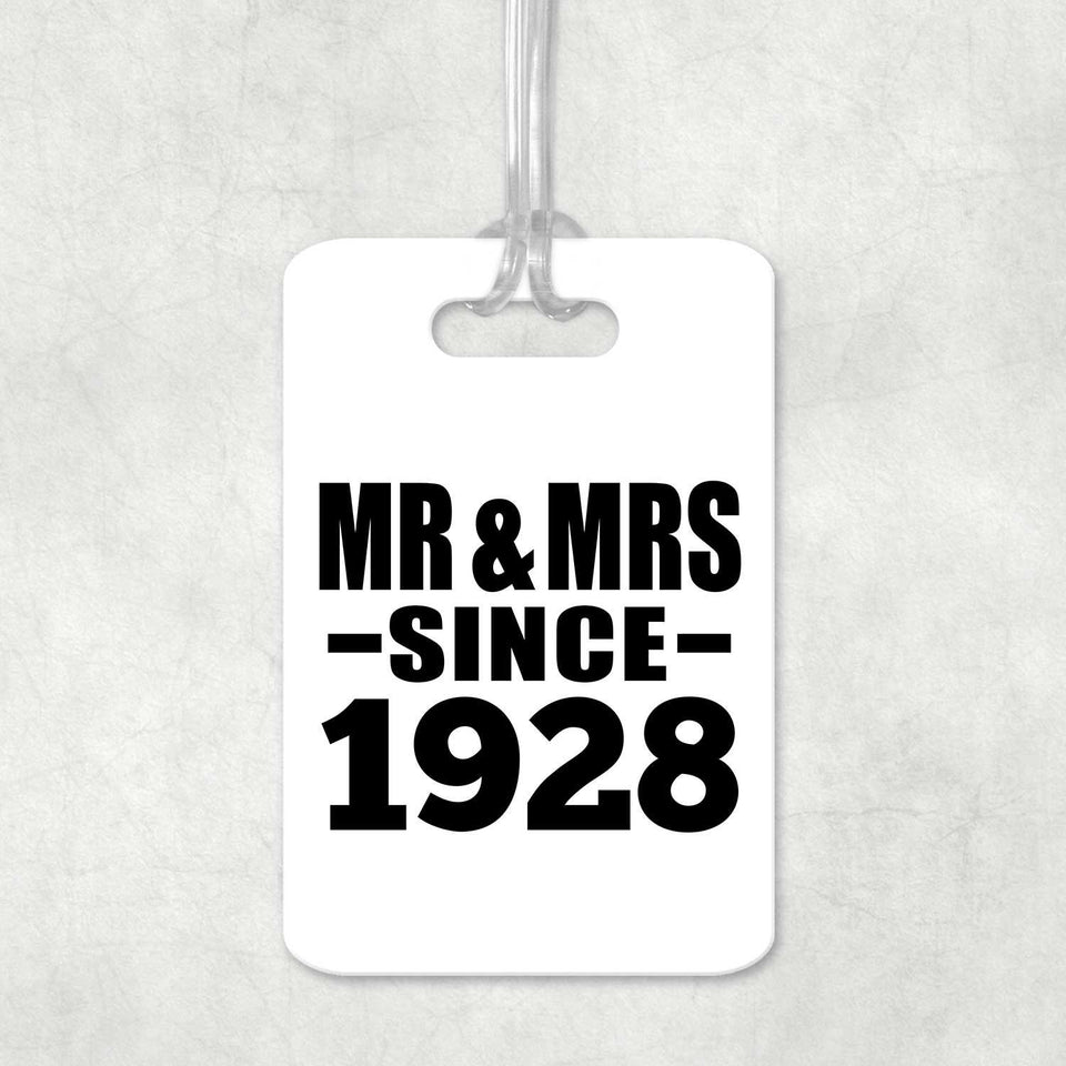 96th Anniversary Mr & Mrs Since 1928 - Luggage Bag Tag
