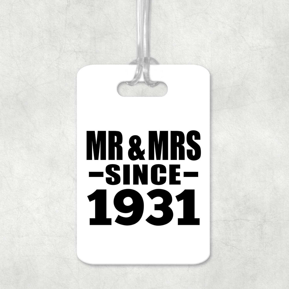 93rd Anniversary Mr & Mrs Since 1931 - Luggage Bag Tag