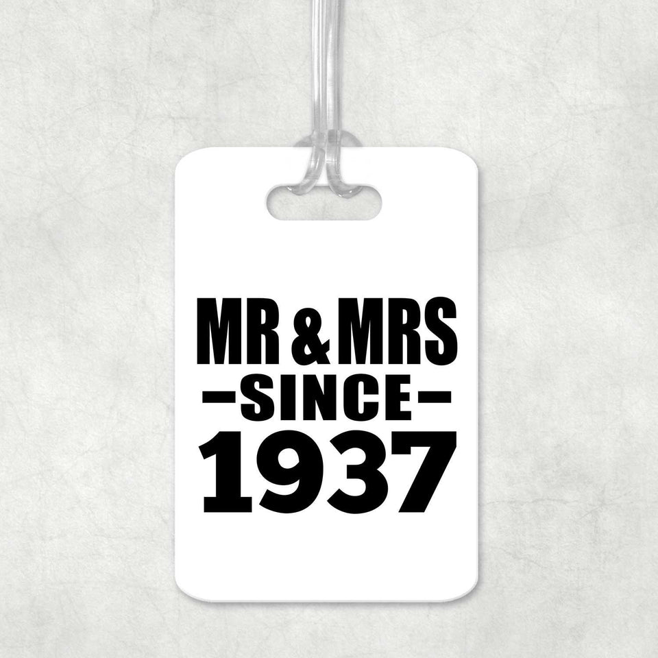 87th Anniversary Mr & Mrs Since 1937 - Luggage Bag Tag