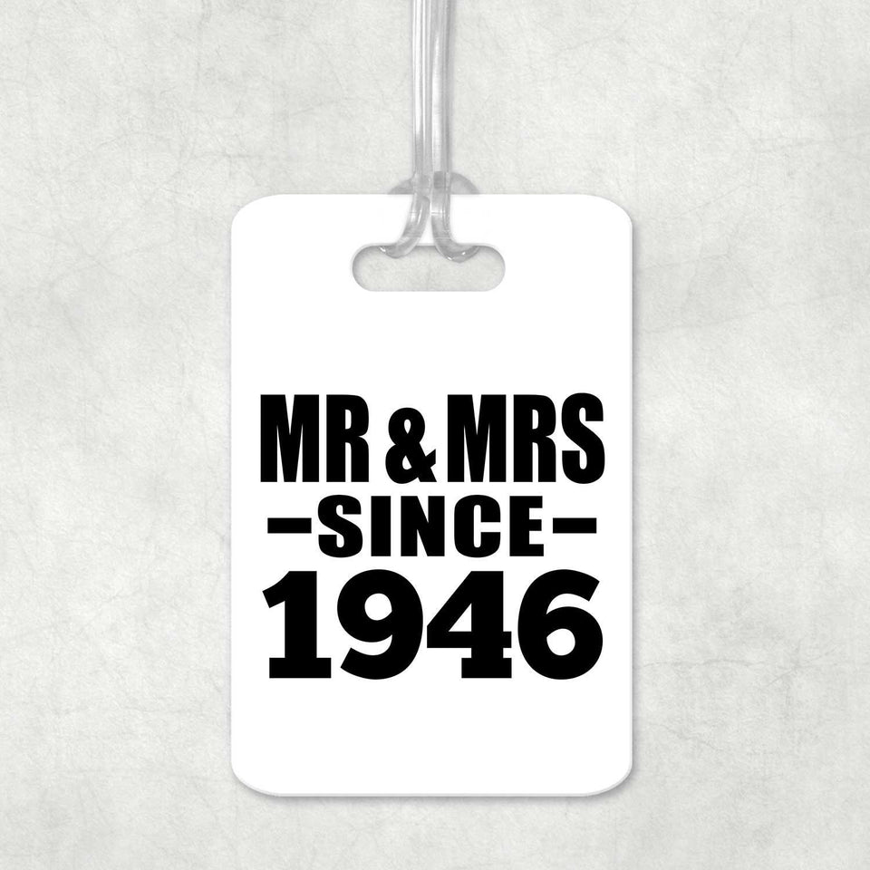 78th Anniversary Mr & Mrs Since 1946 - Luggage Bag Tag
