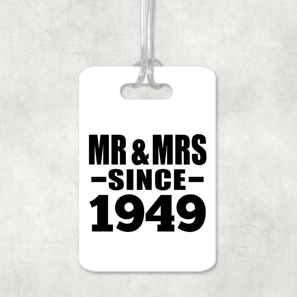 75th Anniversary Mr & Mrs Since 1949 - Luggage Bag Tag