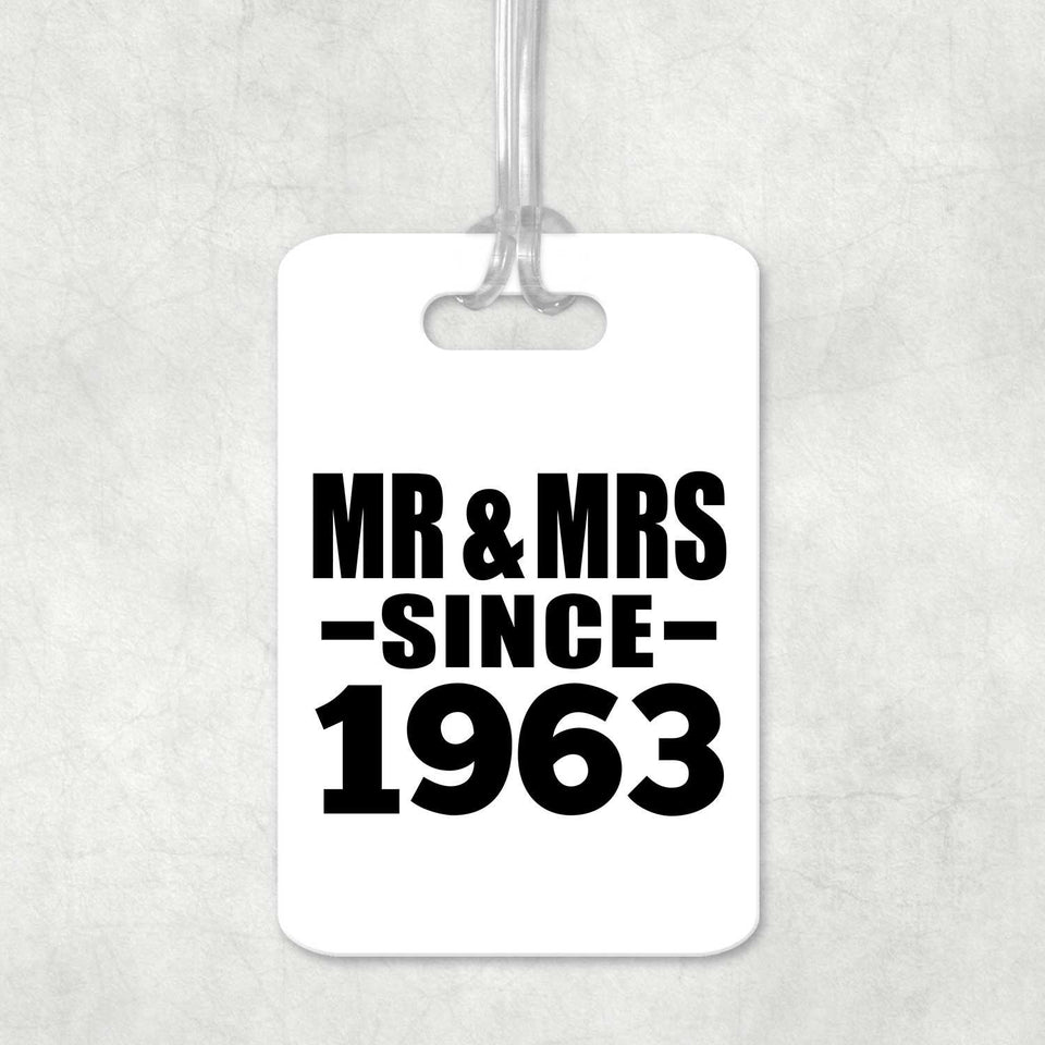 61st Anniversary Mr & Mrs Since 1963 - Luggage Bag Tag