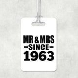 61st Anniversary Mr & Mrs Since 1963 - Luggage Bag Tag