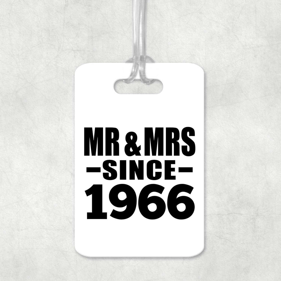 58th Anniversary Mr & Mrs Since 1966 - Luggage Bag Tag