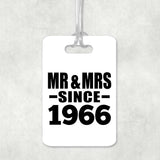 58th Anniversary Mr & Mrs Since 1966 - Luggage Bag Tag
