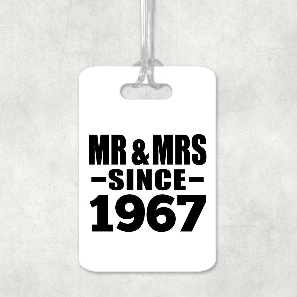 57th Anniversary Mr & Mrs Since 1967 - Luggage Bag Tag
