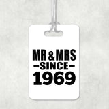55th Anniversary Mr & Mrs Since 1969 - Luggage Bag Tag