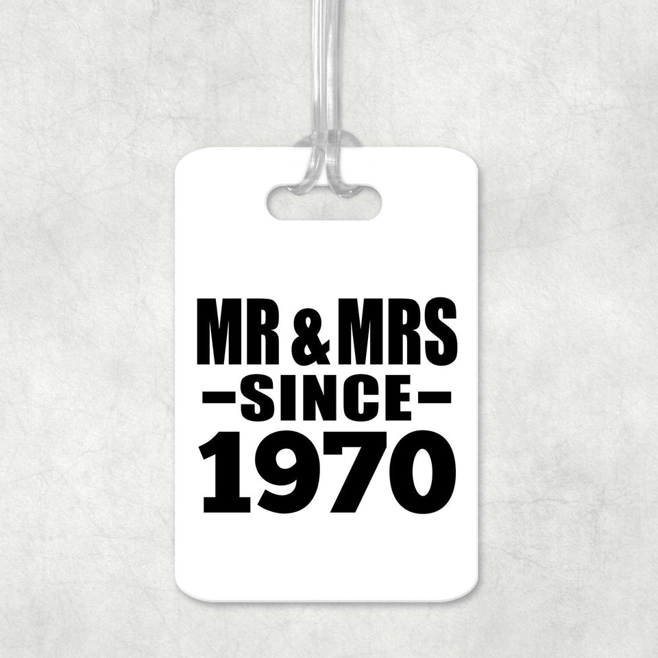 54th Anniversary Mr & Mrs Since 1970 - Luggage Bag Tag