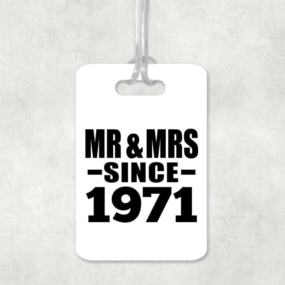 53rd Anniversary Mr & Mrs Since 1971 - Luggage Bag Tag