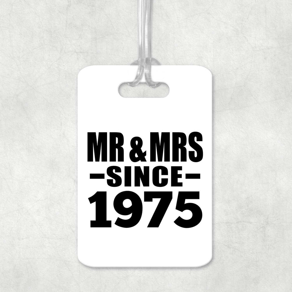 49th Anniversary Mr & Mrs Since 1975 - Luggage Bag Tag
