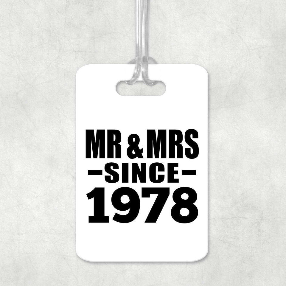 46th Anniversary Mr & Mrs Since 1978 - Luggage Bag Tag