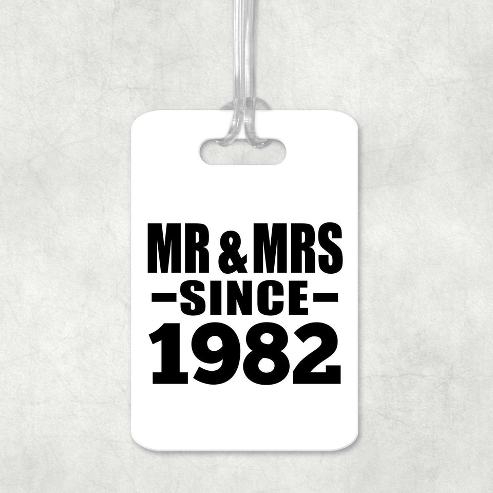 42nd Anniversary Mr & Mrs Since 1982 - Luggage Bag Tag