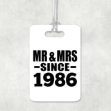 38th Anniversary Mr & Mrs Since 1986 - Luggage Bag Tag