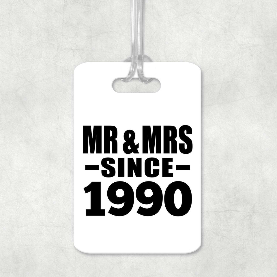 34th Anniversary Mr & Mrs Since 1990 - Luggage Bag Tag