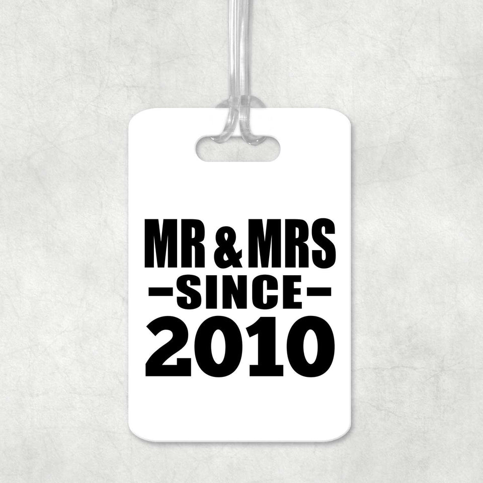 14th Anniversary Mr & Mrs Since 2010 - Luggage Bag Tag