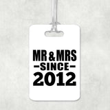 12th Anniversary Mr & Mrs Since 2012 - Luggage Bag Tag