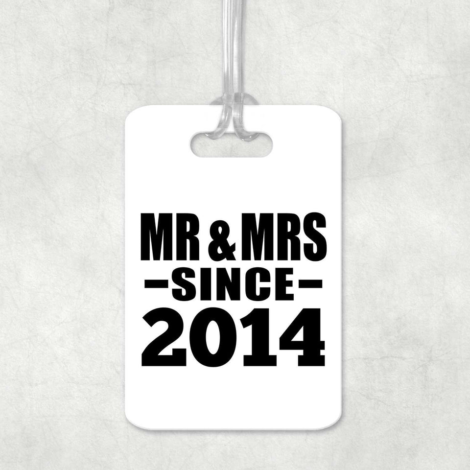 10th Anniversary Mr & Mrs Since 2014 - Luggage Bag Tag