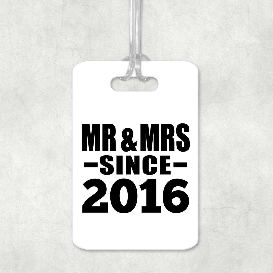 8th Anniversary Mr & Mrs Since 2016 - Luggage Bag Tag