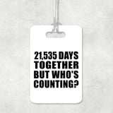 59th Anniversary 21,535 Days Together Who's Counting - Luggage Bag Tag