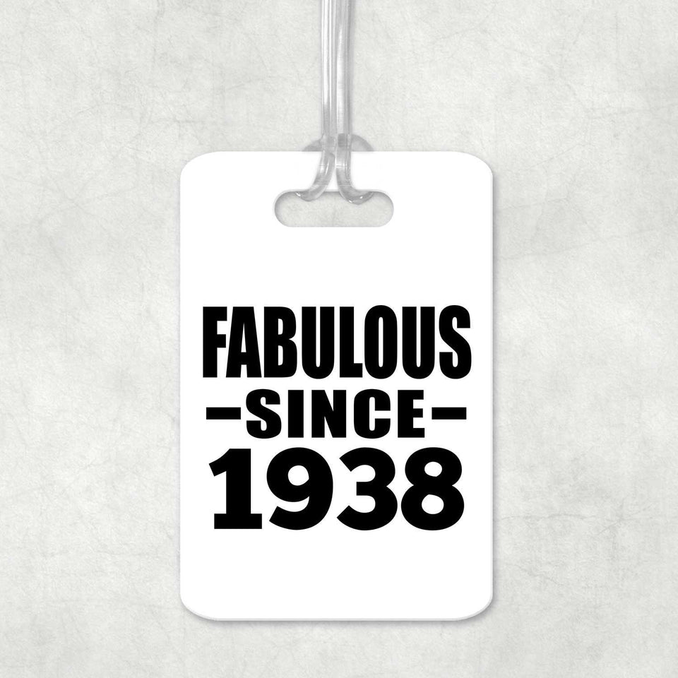 86th Birthday Fabulous Since 1938 - Luggage Bag Tag