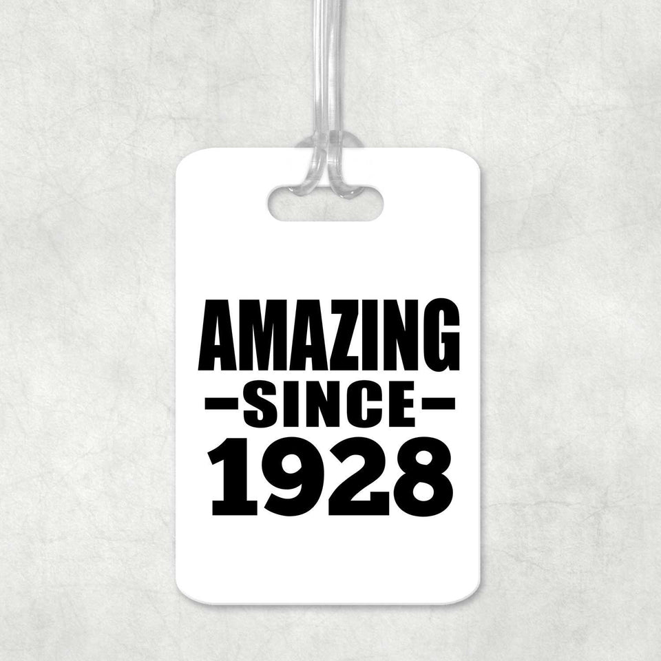 96th Birthday Amazing Since 1928 - Luggage Bag Tag