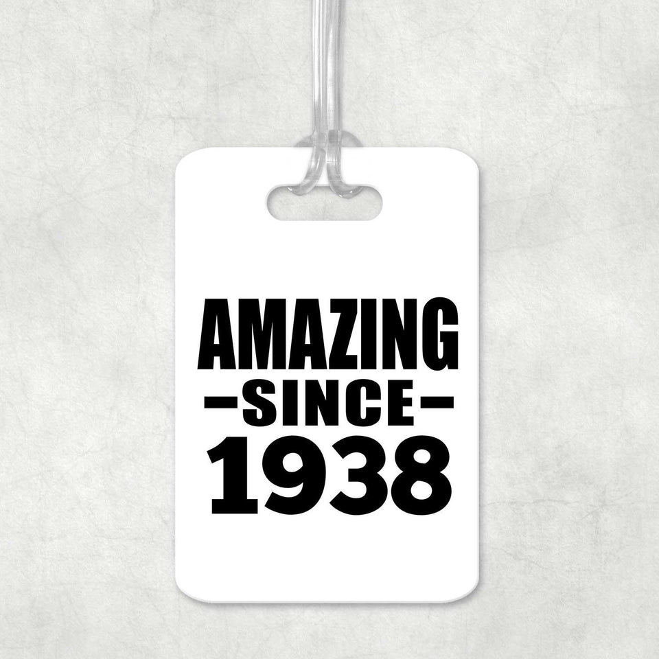 86th Birthday Amazing Since 1938 - Luggage Bag Tag