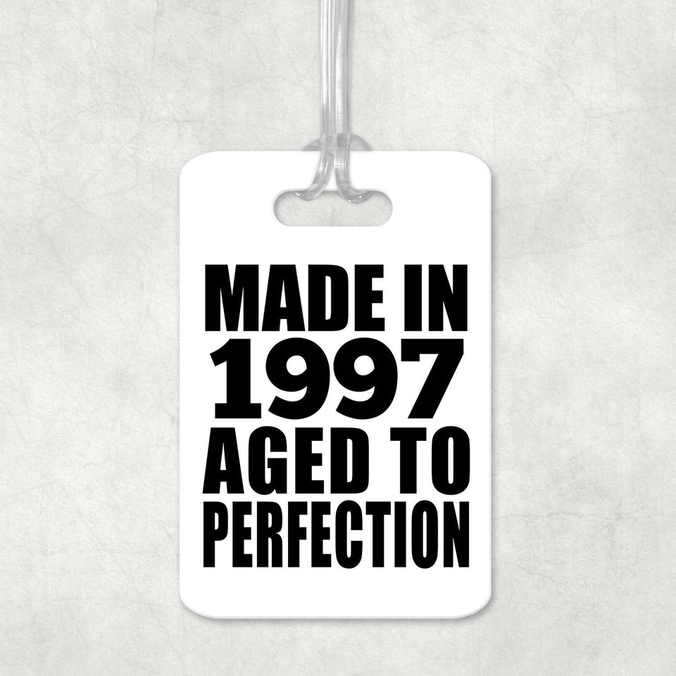 27th Birthday Made In 1997 Aged to Perfection - Luggage Bag Tag