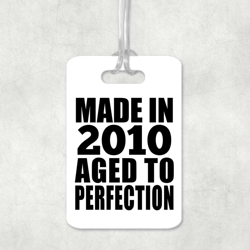 14th Birthday Made In 2010 Aged to Perfection - Luggage Bag Tag