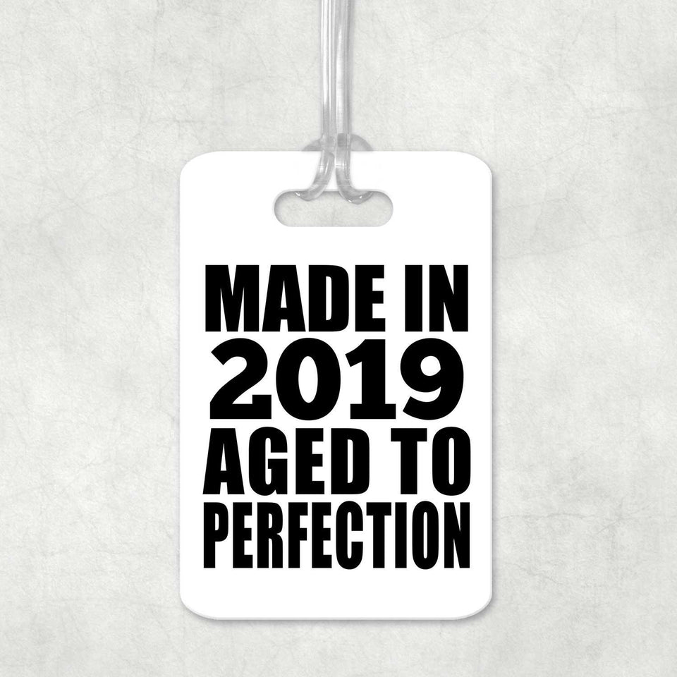 5th Birthday Made In 2019 Aged to Perfection - Luggage Bag Tag