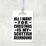 All I Want For Christmas Is My Scottish Deerhound - Luggage Bag Tag