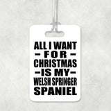 All I Want For Christmas Is My Welsh Springer Spaniel - Luggage Bag Tag