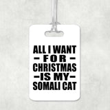 All I Want For Christmas Is My Somali Cat - Luggage Bag Tag