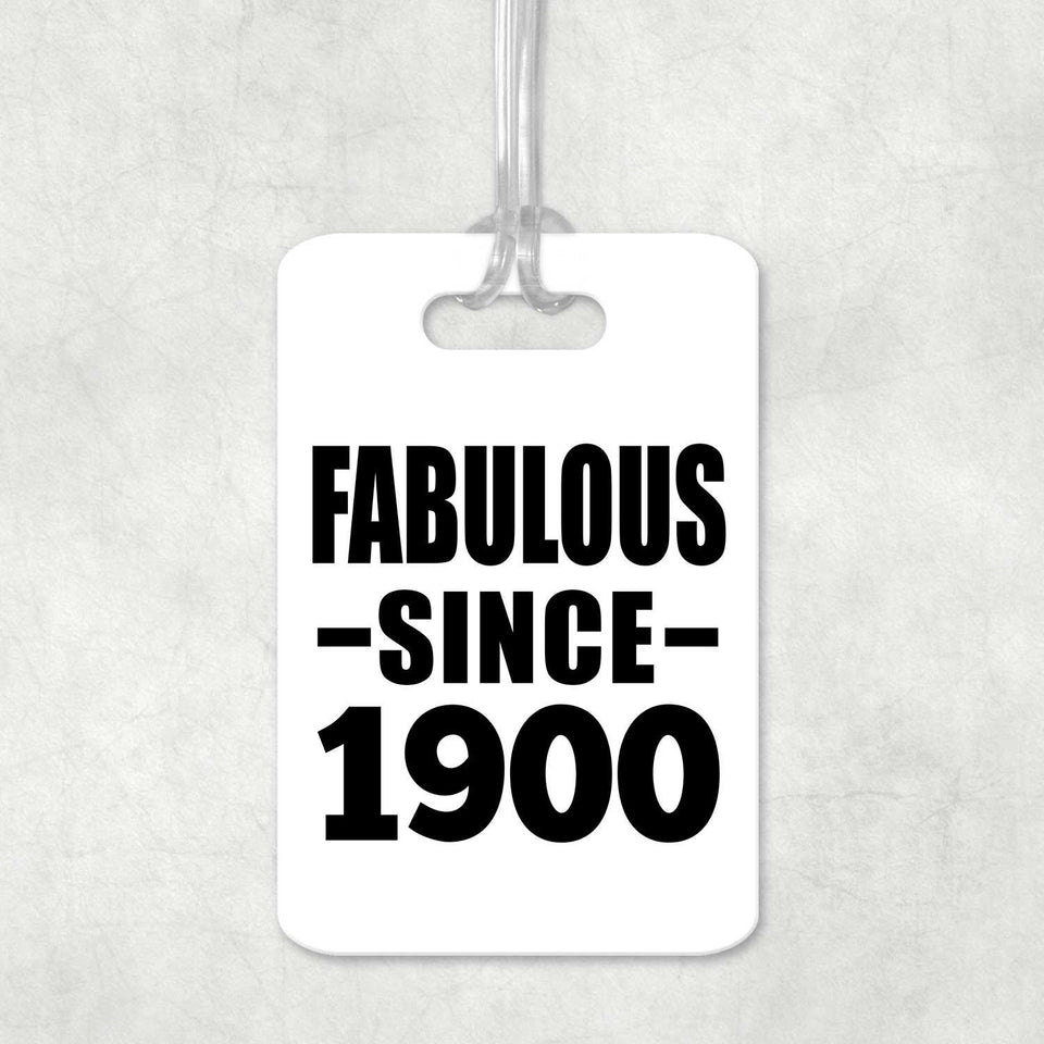 124th Birthday Fabulous Since 1900 - Luggage Bag Tag