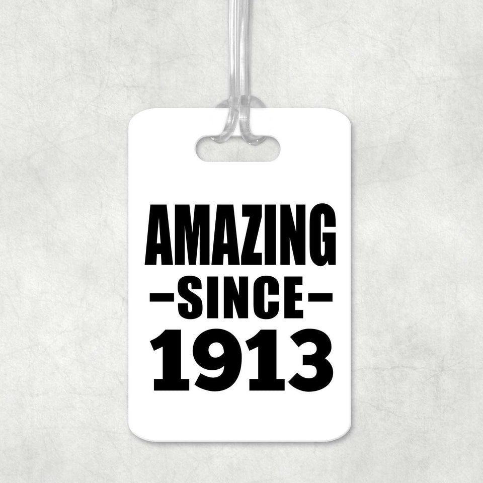 111th Birthday Amazing Since 1913 - Luggage Bag Tag