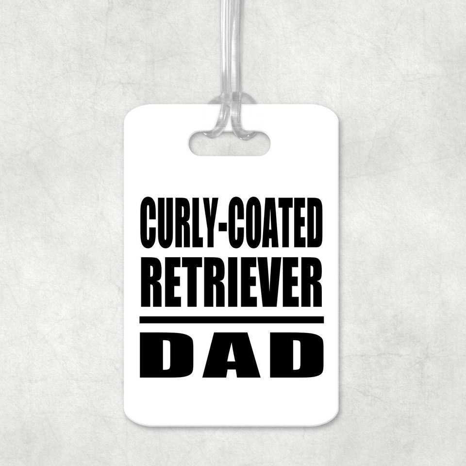 Curly-Coated Retriever Dad - Luggage Bag Tag