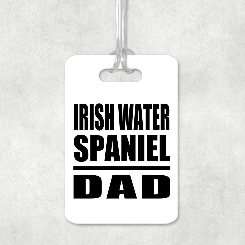 Irish Water Spaniel Dad - Luggage Bag Tag