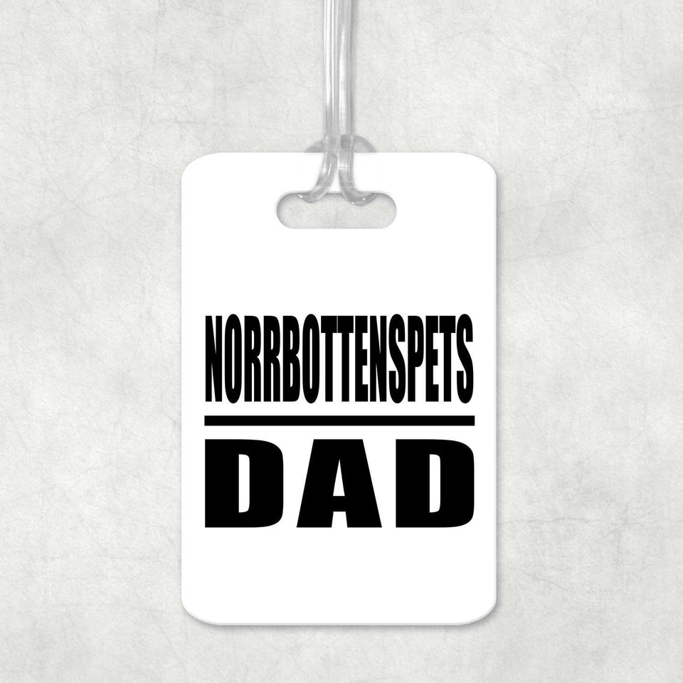 Norrbottenspets Dad - Luggage Bag Tag