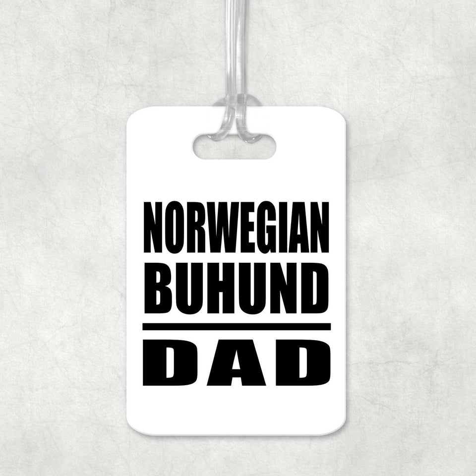 Norwegian Buhund Dad - Luggage Bag Tag