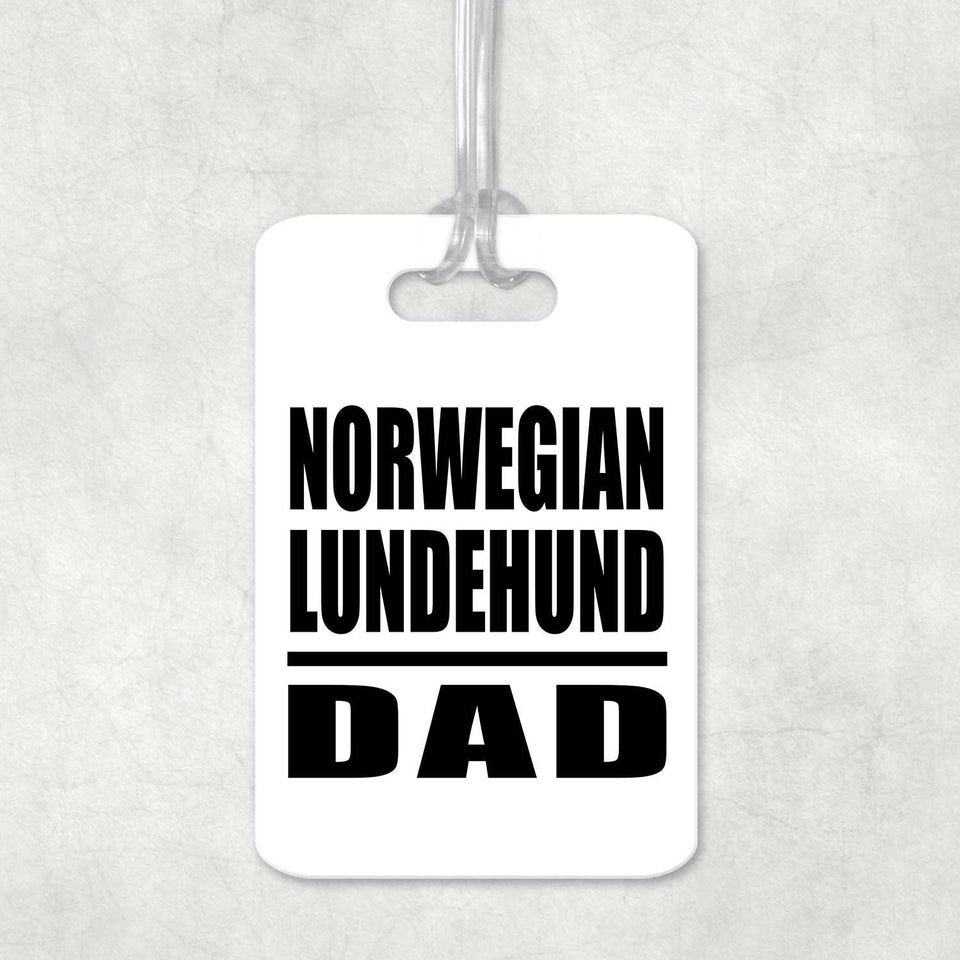 Norwegian Lundehund Dad - Luggage Bag Tag