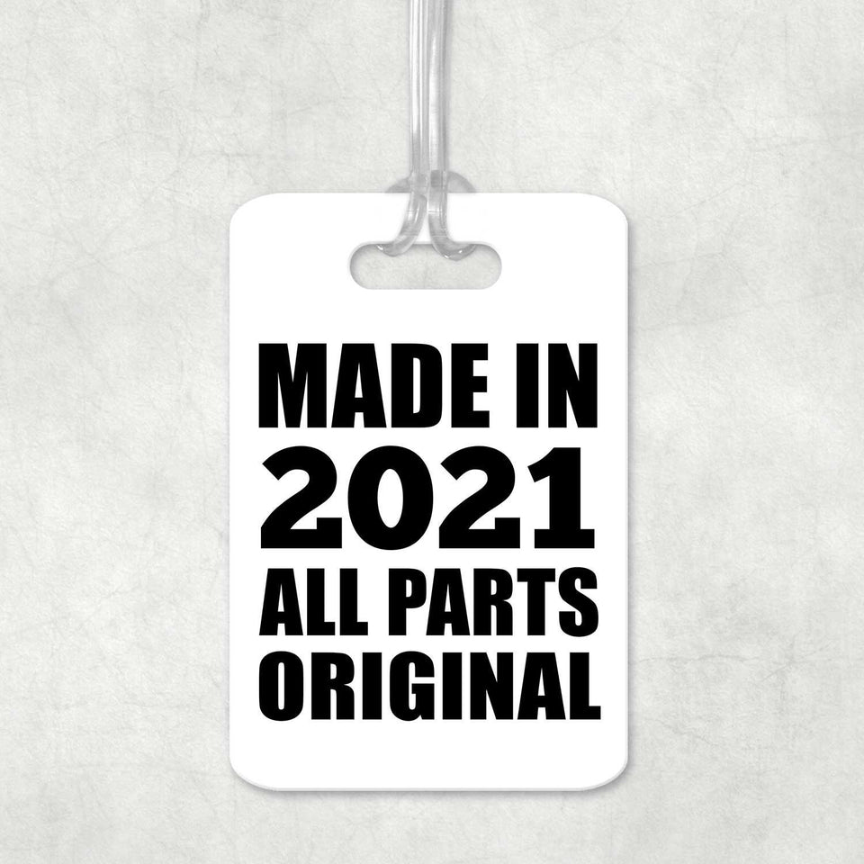 3rd Birthday Made in 2021 All Parts Original - Luggage Bag Tag