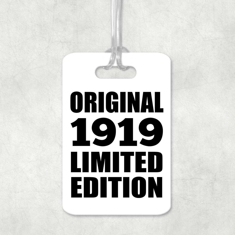105th Birthday Original 1919 Limited Edition - Luggage Bag Tag